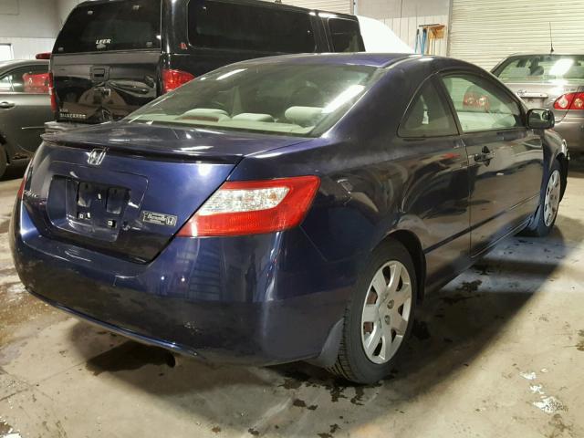 2HGFG12637H523324 - 2007 HONDA CIVIC BLUE photo 4