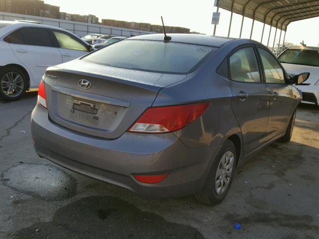 KMHCT4AEXGU099785 - 2016 HYUNDAI ACCENT SE GRAY photo 4