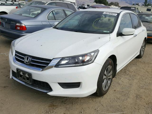 1HGCR2F33EA306337 - 2014 HONDA ACCORD LX WHITE photo 2