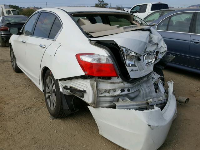 1HGCR2F33EA306337 - 2014 HONDA ACCORD LX WHITE photo 3