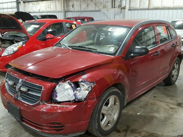 1B3HB48B47D296736 - 2007 DODGE CALIBER BURGUNDY photo 2