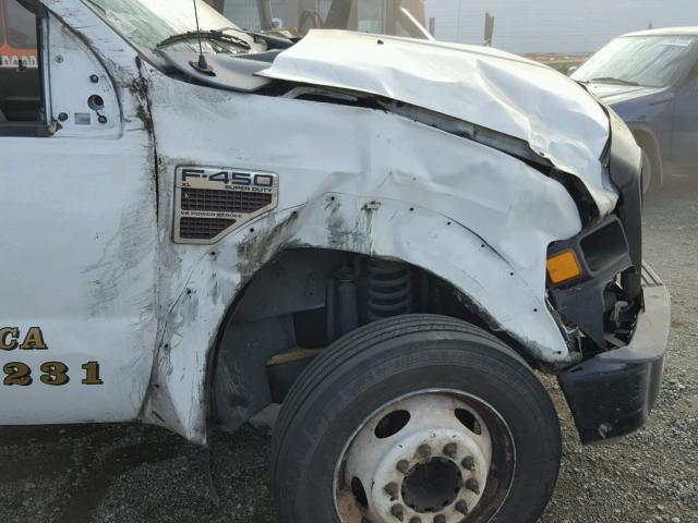 1FDXF46R88EA61486 - 2008 FORD F450 SUPER WHITE photo 9