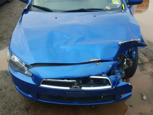 JA32U2FU7BU000526 - 2011 MITSUBISHI LANCER BLUE photo 7