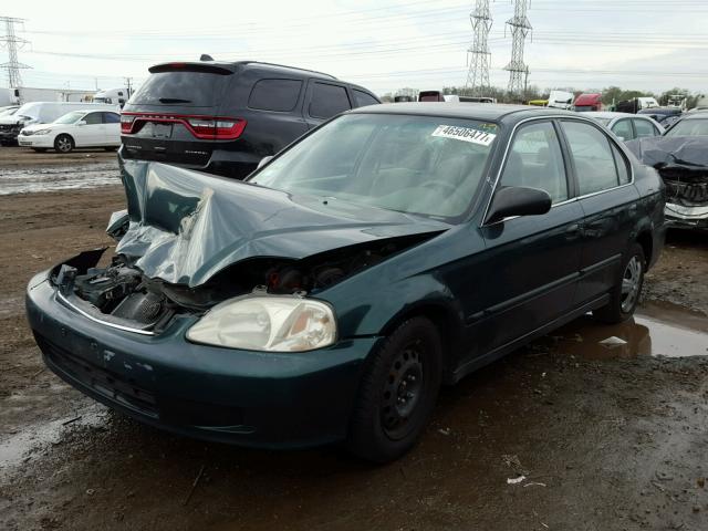 1HGEJ6679YL028403 - 2000 HONDA CIVIC LX GREEN photo 2