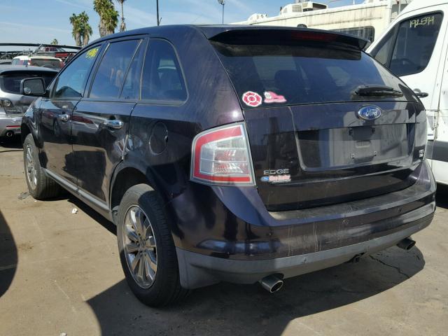 2FMDK49C77BB48148 - 2007 FORD EDGE SEL P BLACK photo 3