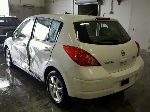 3N1BC1CP9CK206593 - 2012 NISSAN VERSA WHITE photo 3