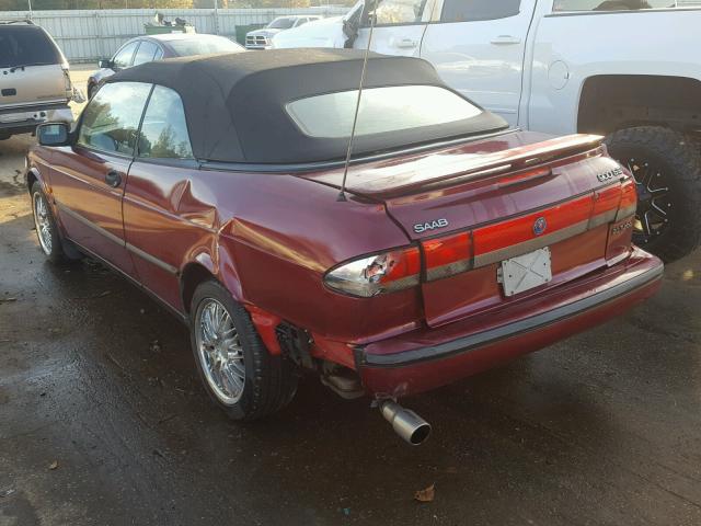 YS3DF78N7W7007660 - 1998 SAAB 900 SE TUR RED photo 3