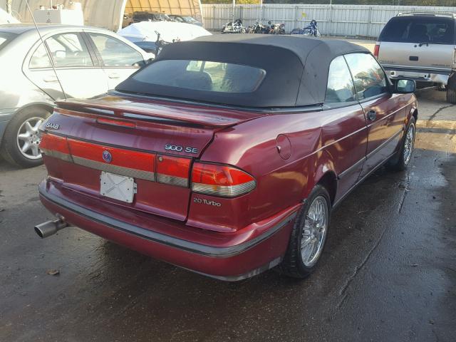 YS3DF78N7W7007660 - 1998 SAAB 900 SE TUR RED photo 4