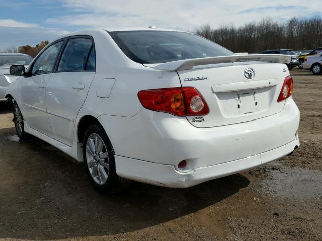 2T1BU4EE1AC474720 - 2010 TOYOTA COROLLA BA WHITE photo 3