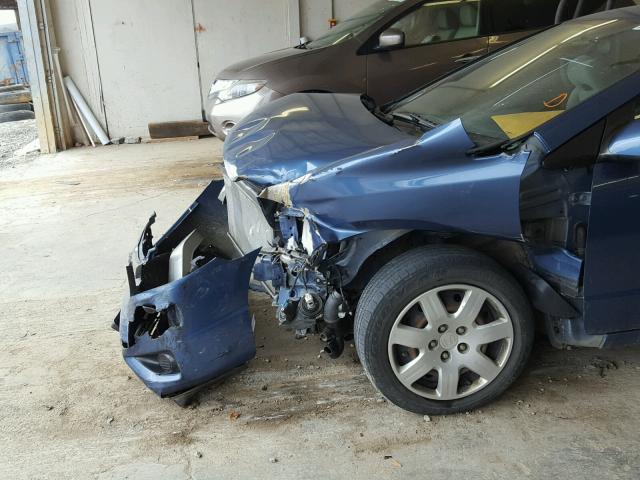 2HGFG12657H582133 - 2007 HONDA CIVIC LX BLUE photo 9