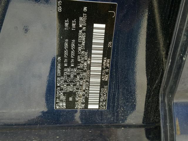 JTLZE4FEXFJ072365 - 2015 TOYOTA SCION XB Көк фото 10