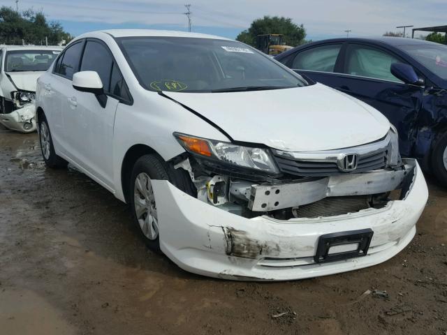 19XFB2F55CE392066 - 2012 HONDA CIVIC WHITE photo 1