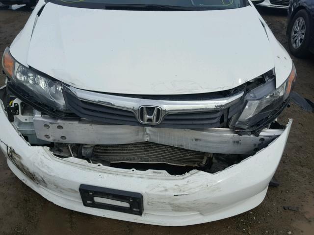 19XFB2F55CE392066 - 2012 HONDA CIVIC WHITE photo 7