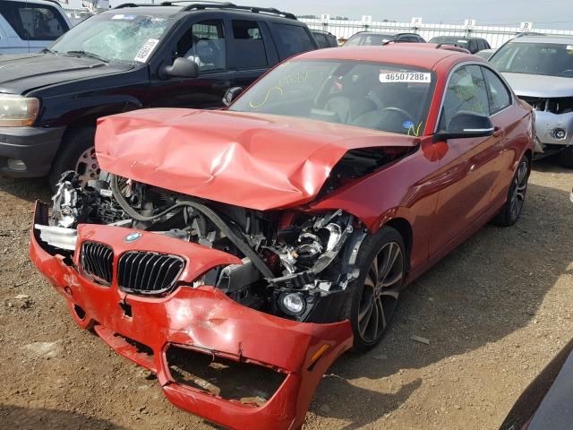 WBA1F5C55FV343502 - 2015 BMW 228 I RED photo 2