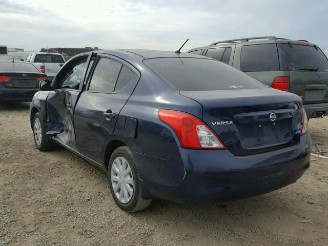 3N1CN7AP5CL926522 - 2012 NISSAN VERSA S BLUE photo 3