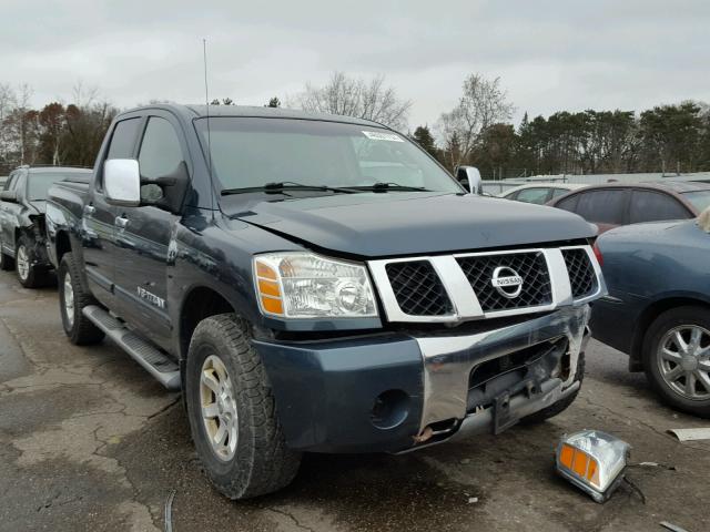 1N6BA07B45N553545 - 2005 NISSAN TITAN XE GREEN photo 1