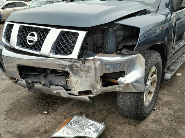 1N6BA07B45N553545 - 2005 NISSAN TITAN XE GREEN photo 9