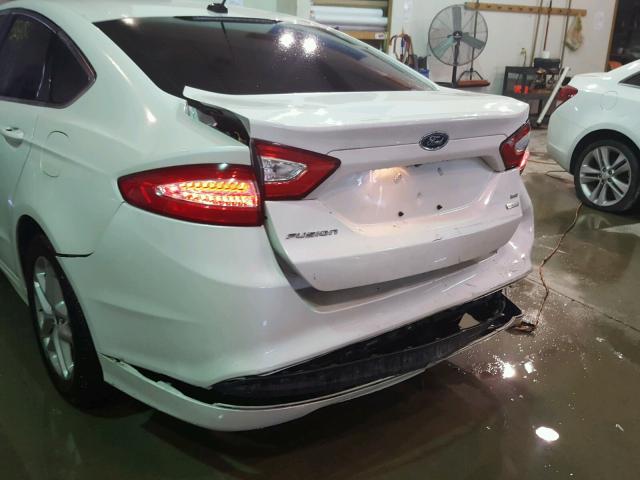 3FA6P0HD5ER111492 - 2014 FORD FUSION SE WHITE photo 9