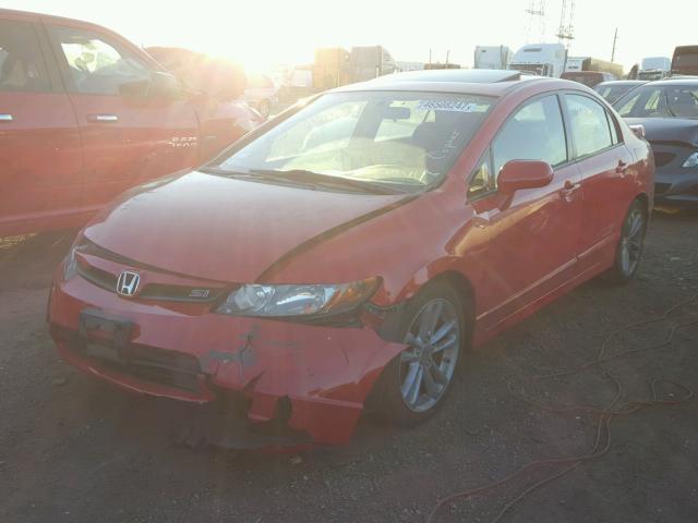 2HGFA55528H701785 - 2008 HONDA CIVIC SI RED photo 2