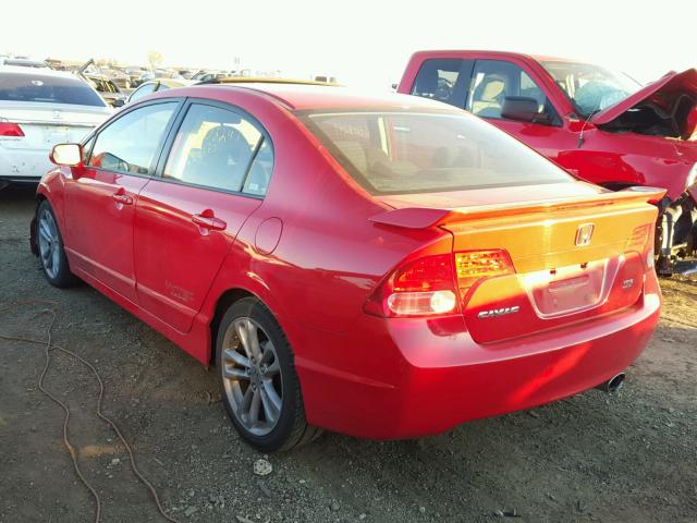 2HGFA55528H701785 - 2008 HONDA CIVIC SI RED photo 3