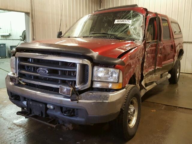 1FTSW31P53EC50586 - 2003 FORD F350 SRW S RED photo 2