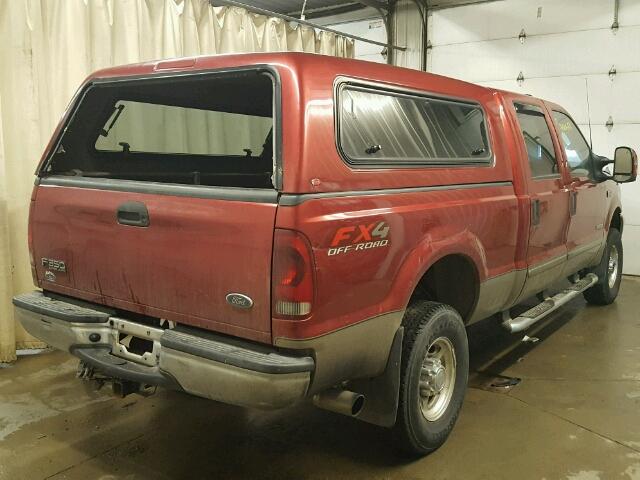 1FTSW31P53EC50586 - 2003 FORD F350 SRW S RED photo 4