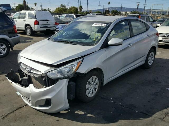 KMHCT4AE3FU818387 - 2015 HYUNDAI ACCENT GLS SILVER photo 2