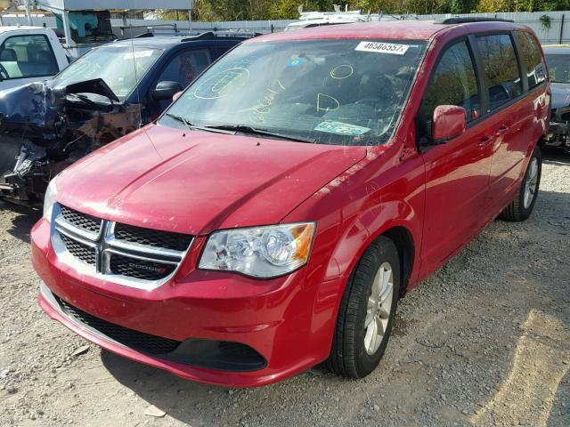 2C4RDGCG4DR686617 - 2013 DODGE GRAND CARA RED photo 2