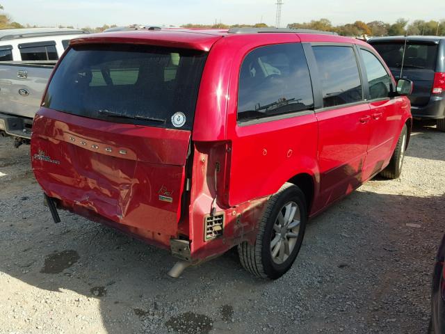 2C4RDGCG4DR686617 - 2013 DODGE GRAND CARA RED photo 4