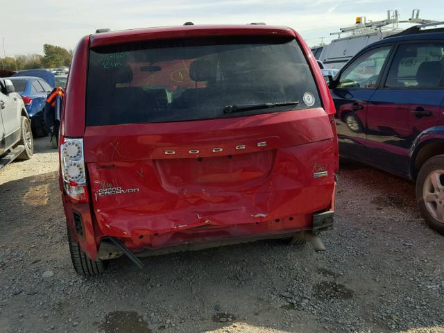 2C4RDGCG4DR686617 - 2013 DODGE GRAND CARA RED photo 9