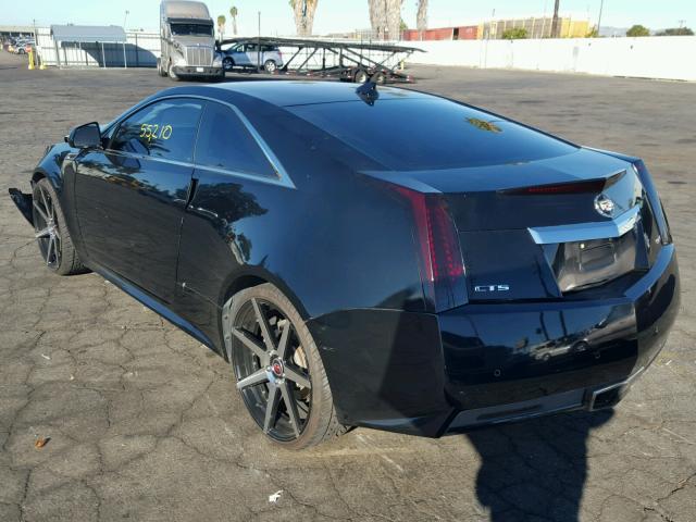 1G6DA1E30D0119196 - 2013 CADILLAC CTS BLACK photo 3