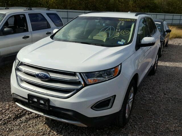 2FMTK3J96FBC39013 - 2015 FORD EDGE SEL WHITE photo 2