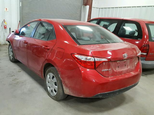 5YFBURHE6FP197336 - 2015 TOYOTA COROLLA L RED photo 3