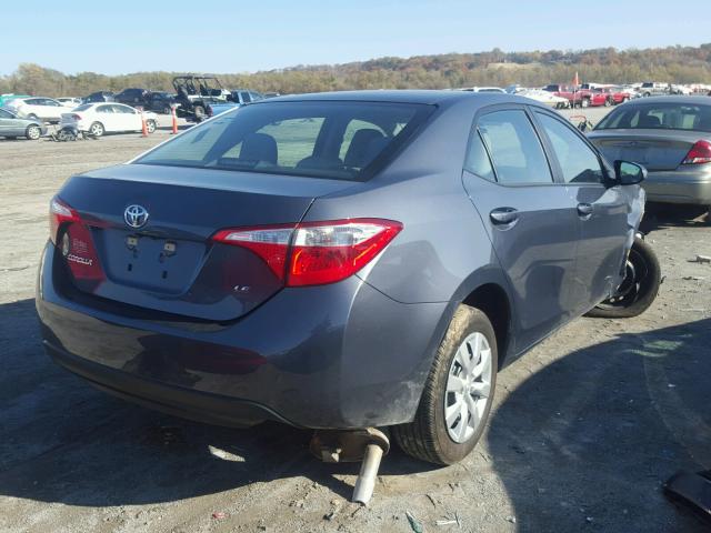 5YFBURHEXGP518263 - 2016 TOYOTA COROLLA L GRAY photo 4