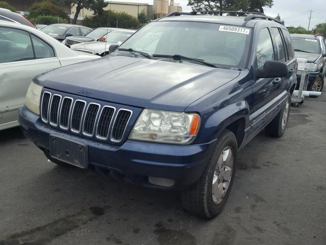 1J4GW58N71C543382 - 2001 JEEP GRAND CHER BLUE photo 2