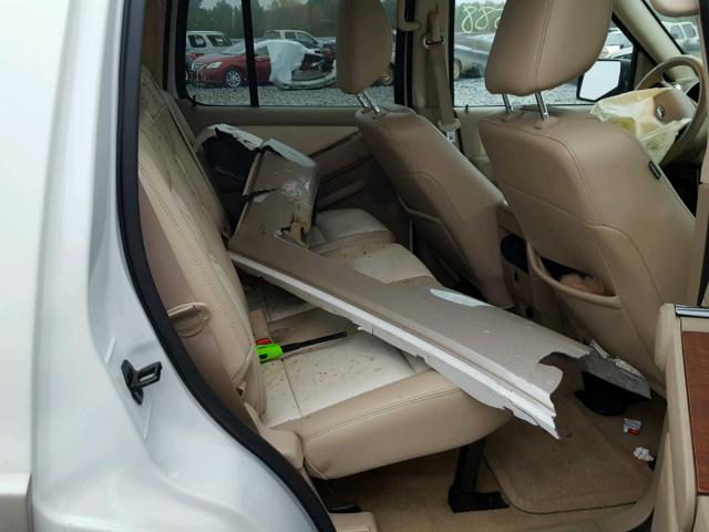 1FMEU64E29UA01333 - 2009 FORD EXPLORER WHITE photo 6