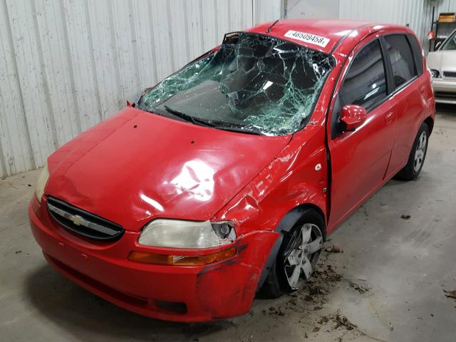 KL1TD66667B791365 - 2007 CHEVROLET AVEO BASE Қызыл фото 2