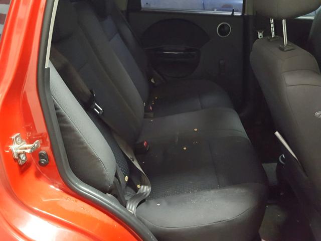 KL1TD66667B791365 - 2007 CHEVROLET AVEO BASE Қызыл фото 6