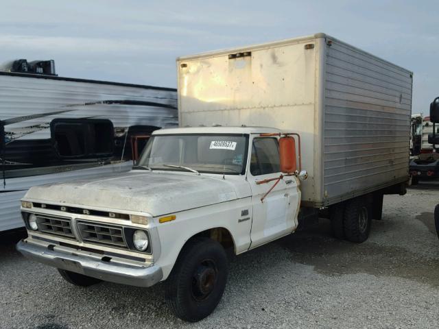 F37BLB09334 - 1976 FORD F350 WHITE photo 2