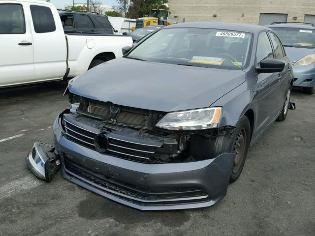 3VW267AJ4GM276418 - 2016 VOLKSWAGEN JETTA S CHARCOAL photo 2