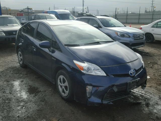 JTDKN3DU4E1755470 - 2014 TOYOTA PRIUS BLUE photo 1