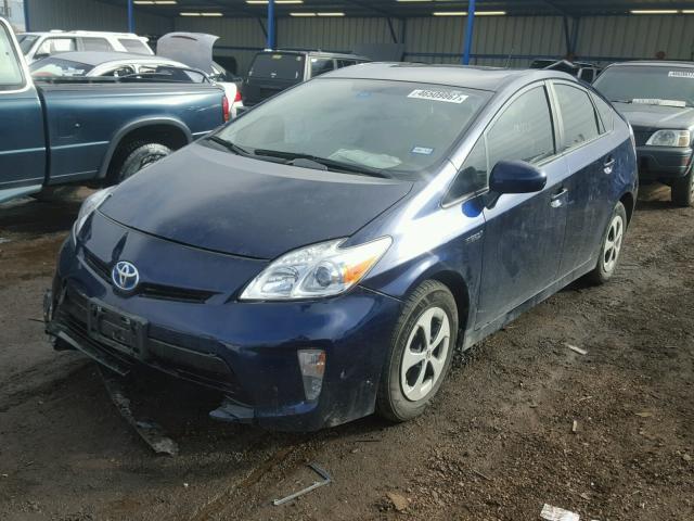 JTDKN3DU4E1755470 - 2014 TOYOTA PRIUS BLUE photo 2