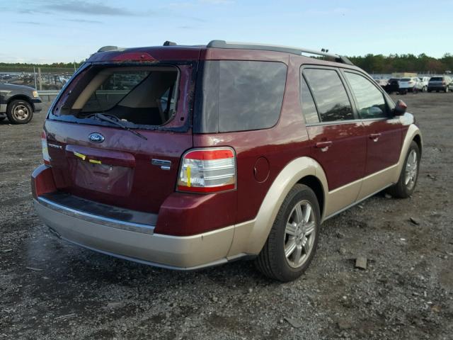 1FMDK08WX8GA36460 - 2008 FORD TAURUS X BURGUNDY photo 4