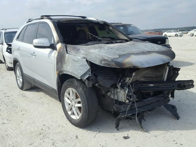 5XYKT4A67EG493381 - 2014 KIA SORENTO LX SILVER photo 1