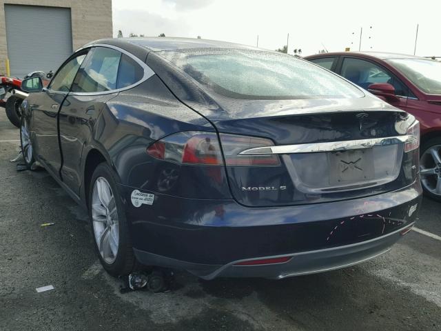 5YJSA1CG4DFP20400 - 2013 TESLA MODEL S BLUE photo 3