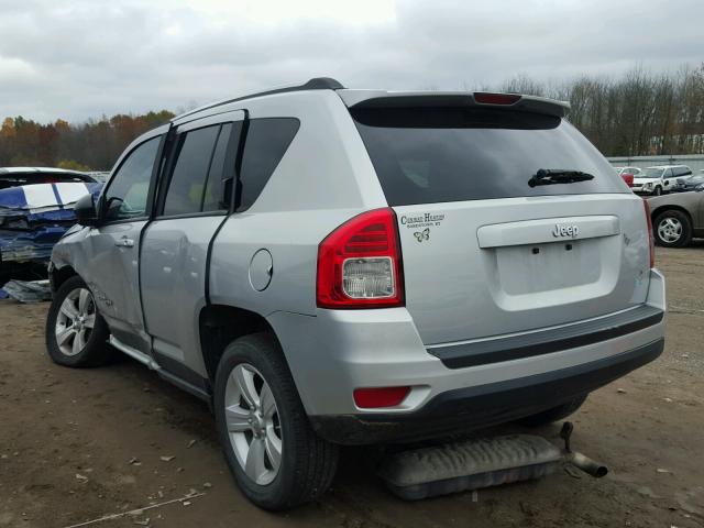 1C4NJCBB3CD724085 - 2012 JEEP COMPASS SP SILVER photo 3