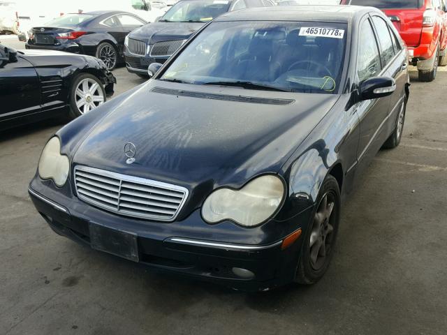 WDBRF61J43A528136 - 2003 MERCEDES-BENZ C 240 BLACK photo 2