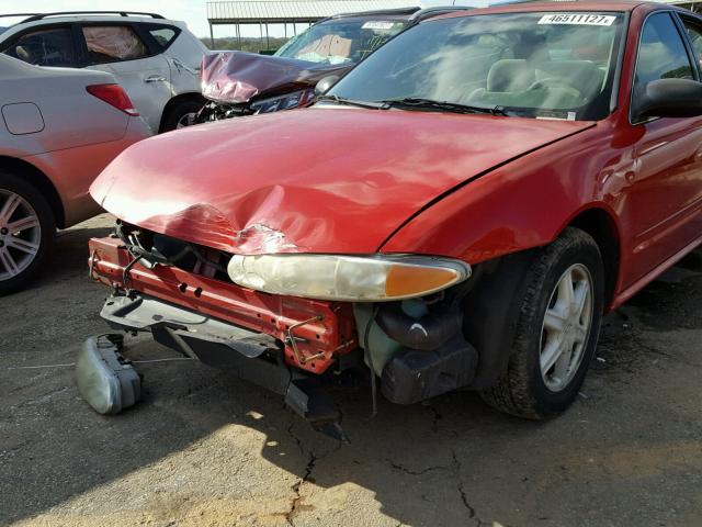 1G3NL52F03C141536 - 2003 OLDSMOBILE ALERO GL RED photo 9