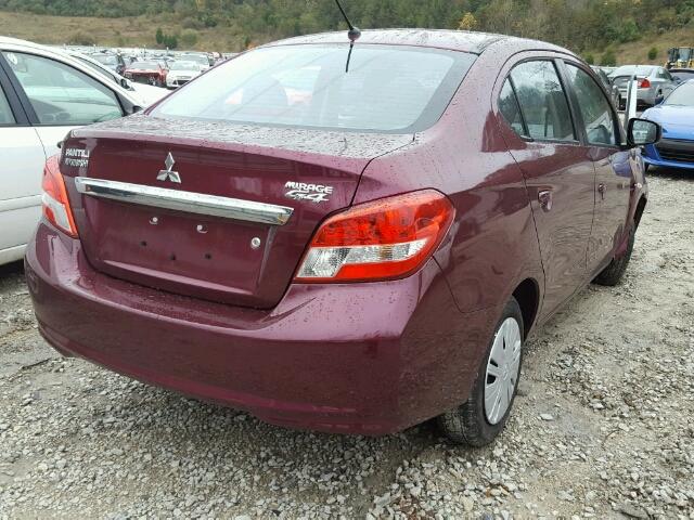 ML32F3FJ6HHF07433 - 2017 MITSUBISHI MIRAGE G4 MAROON photo 4