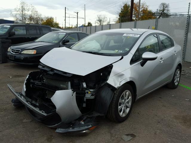 KNADM4A38D6233226 - 2013 KIA RIO LX SILVER photo 2